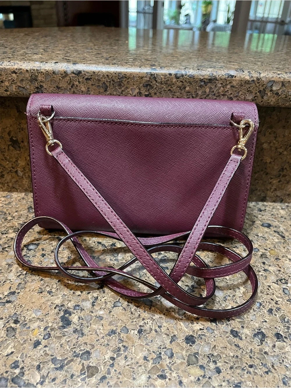 Kate Spade New York Laurel Way Winni Chocolate Cherry Crossbody Wallet Bag